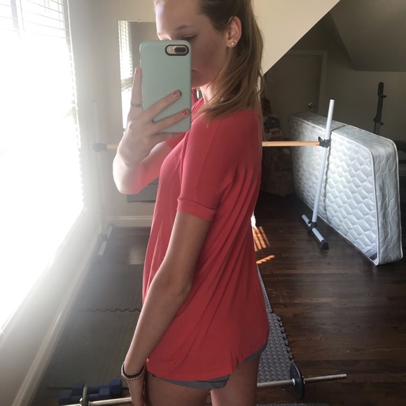 coral flowy top - Picture 2 of 2